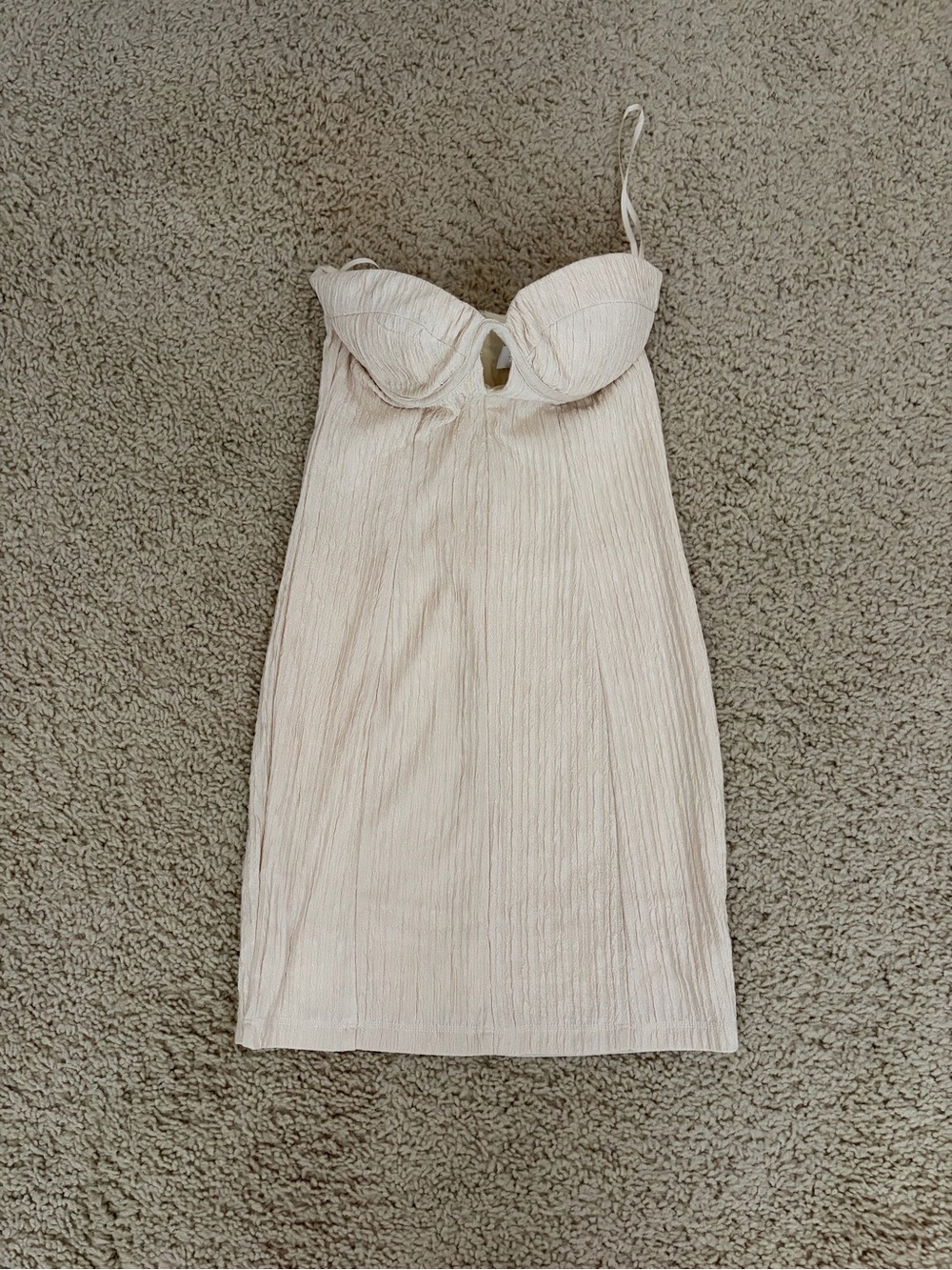 Princess Polly Cream Strapless Mini Dress